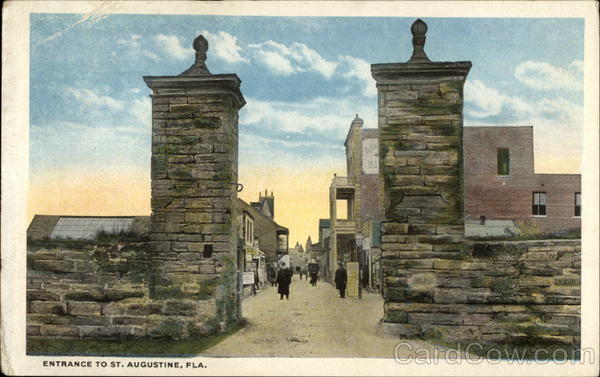 Entrance to St. Augustine, Fla Florida