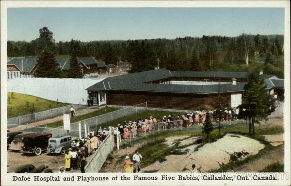 Dafoe hospital and Playhouse of the Famous Five Babies Callander ON Canada