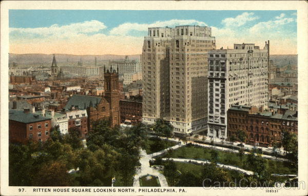 Ritten House Square Looking North Philadelphia Pennsylvania
