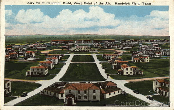 Airview of Randolph Field, West Point of the Air Randolph Air Force Base Texas
