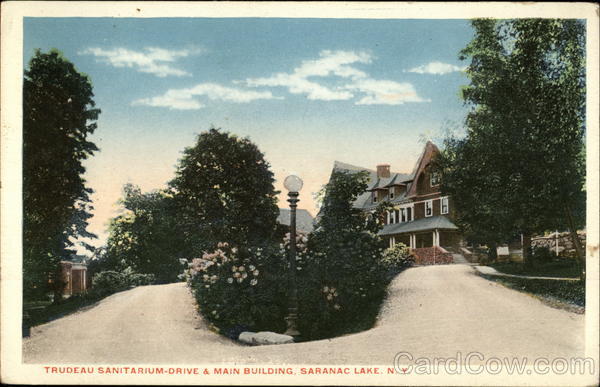 Traudeau Sanitarium: Drive and Main Building Saranac New York