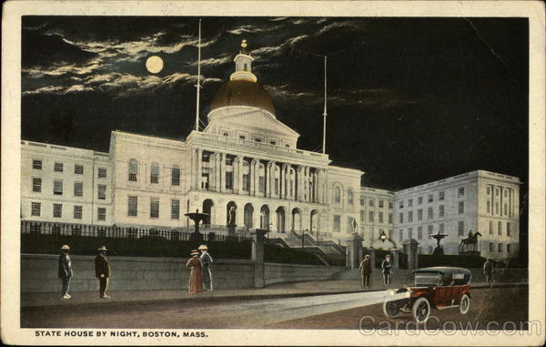 State House by Night Boston Massachusetts