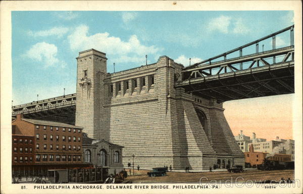 Philadelphai Anchrage, Delaware River Bridge Philadelphia Pennsylvania
