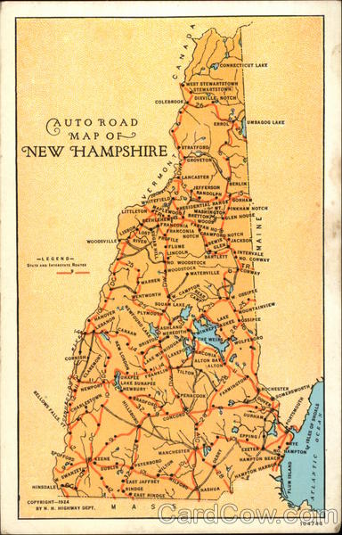 Auto Road Map of New Hampshire Maps