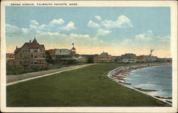 The Grand Avenue Falmouth Heights, MA Postcard Postcard