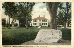 The Boulder and Old Harrington House Postcard