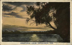 View of the Lake Donaldson, IN Postcard Postcard