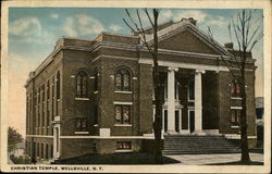 Christian Temple Wellsville, NY Postcard Postcard