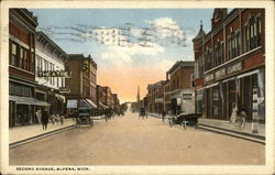 Second Avenue Alpena, MI Postcard Postcard