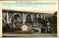 New Viaduct Akron, OH Postcard Postcard