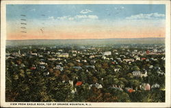 View from Eagle Rock, Top of Orange Mountain Postcard