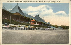 The Grand Stand and Judges' Stand from the Track Postcard