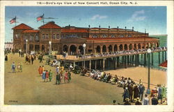 Bird's eye view of New Concert Hall Ocean City, NJ Postcard Postcard