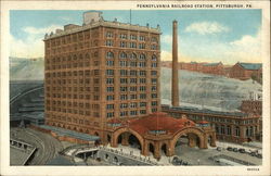 Pennsylvania Railroad Station Pittsburgh, PA Postcard Postcard