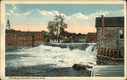 The Falls Chicopee Falls, MA Postcard Postcard