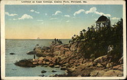 Looking at Cape Cottage, Casino Park Postcard