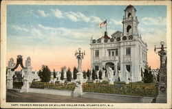 Capt. Young's Residence on Million Dollar Pier Atlantic City, NJ Postcard Postcard