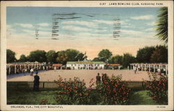 Lawn Bowling Club, Sunshine Park Orlando, FL Postcard Postcard