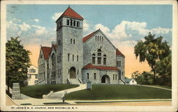 St. John's M. E. Church New Rochelle, NY Postcard Postcard