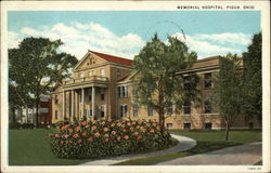 Memorial Hospital Piqua, OH Postcard Postcard
