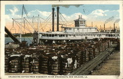 Mississippi River Steamboats, New Orlean, LA Postcard