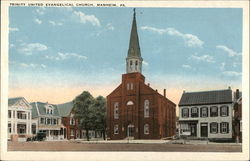 Trinity United Evangelical Church Manheim, PA Postcard Postcard