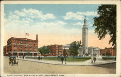 Court Square From Water Street Springfield, MA Postcard Postcard