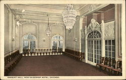 Banquet Hall, New Kaiserhof Hotel Chicago, IL Postcard Postcard