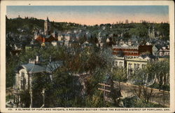 Portland Heights Oregon Postcard Postcard