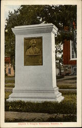 Stephen A. Douglas Monument Brandon, VT Postcard Postcard