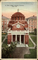 St. Paul's Chapel, Columbia University Postcard