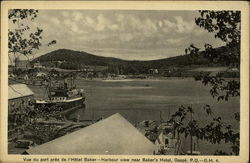 Harbour View near Baker's Hotel Postcard