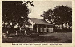 Country Club and Golf Links Huntington, IN Postcard Postcard