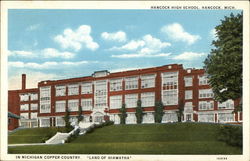 IHancock High School Michigan Postcard Postcard