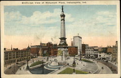 Bird's-eye view of Monument Place Postcard