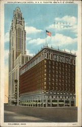 Deshler Wallick Hotel, RKO Theatre and AIU Citadel Columbus, OH Postcard Postcard