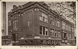 The New High School Building Postcard