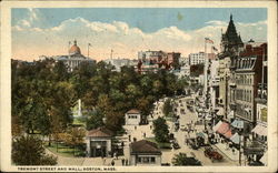 Tremont Street and Mall Postcard