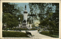 Soldier's and Sailor's Monument, Washington Square Postcard