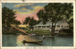 Sunset at Elite Park Theresa, NY Postcard Postcard