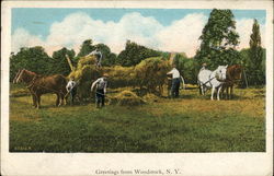 Greetings from Woodstock New York Postcard Postcard