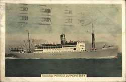 Steamships Mexico and Monterey Postcard