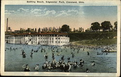Bathing Beach, Edgewater Park Cleveland, OH Postcard Postcard