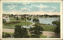 Public Park and Lake Eola Postcard
