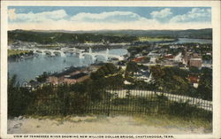 View of Tennessee River Showing New Million Dollar Bridge Postcard