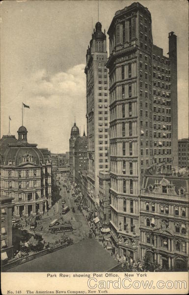 Park Row, Showing Post Office New York