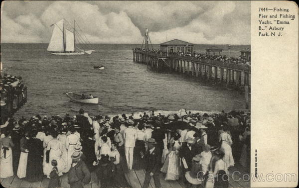Fushing Pier and Fishing Yacht Emma B. Asbury Park New Jersey