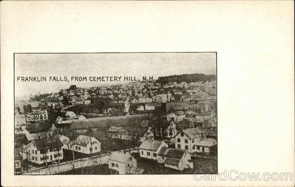 View of City from Cemetery Hill Franklin Falls New Hampshire