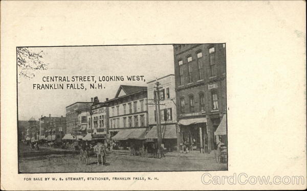 Central Street, Looking West Franklin Falls New Hampshire