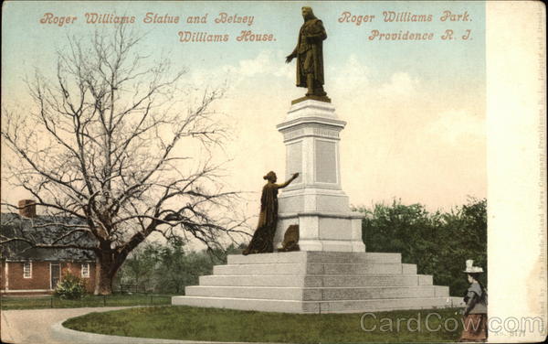 Roger Williams Statue and Betsy, Roger Williams Park, Williams House Providence Rhode Island